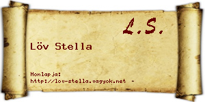 Löv Stella névjegykártya